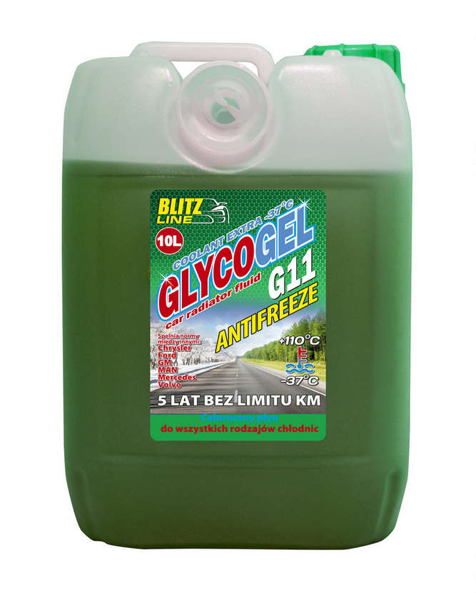 Антифриз Blitz Line Glycogel G11 ready-mix -37°C зеленый 10л BLITZ LINE 28879